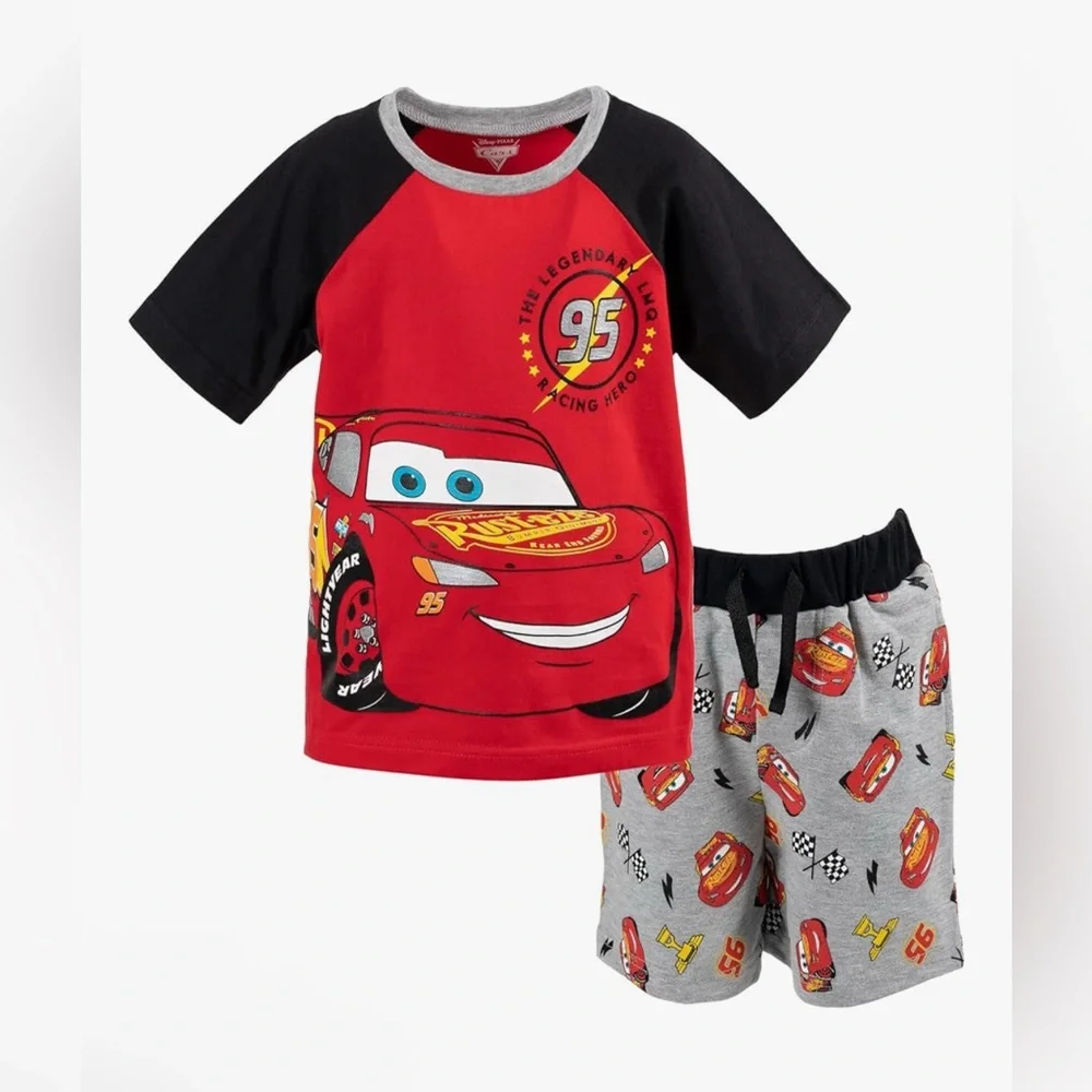 Disney Cars Lightening McQueen shorts outfit